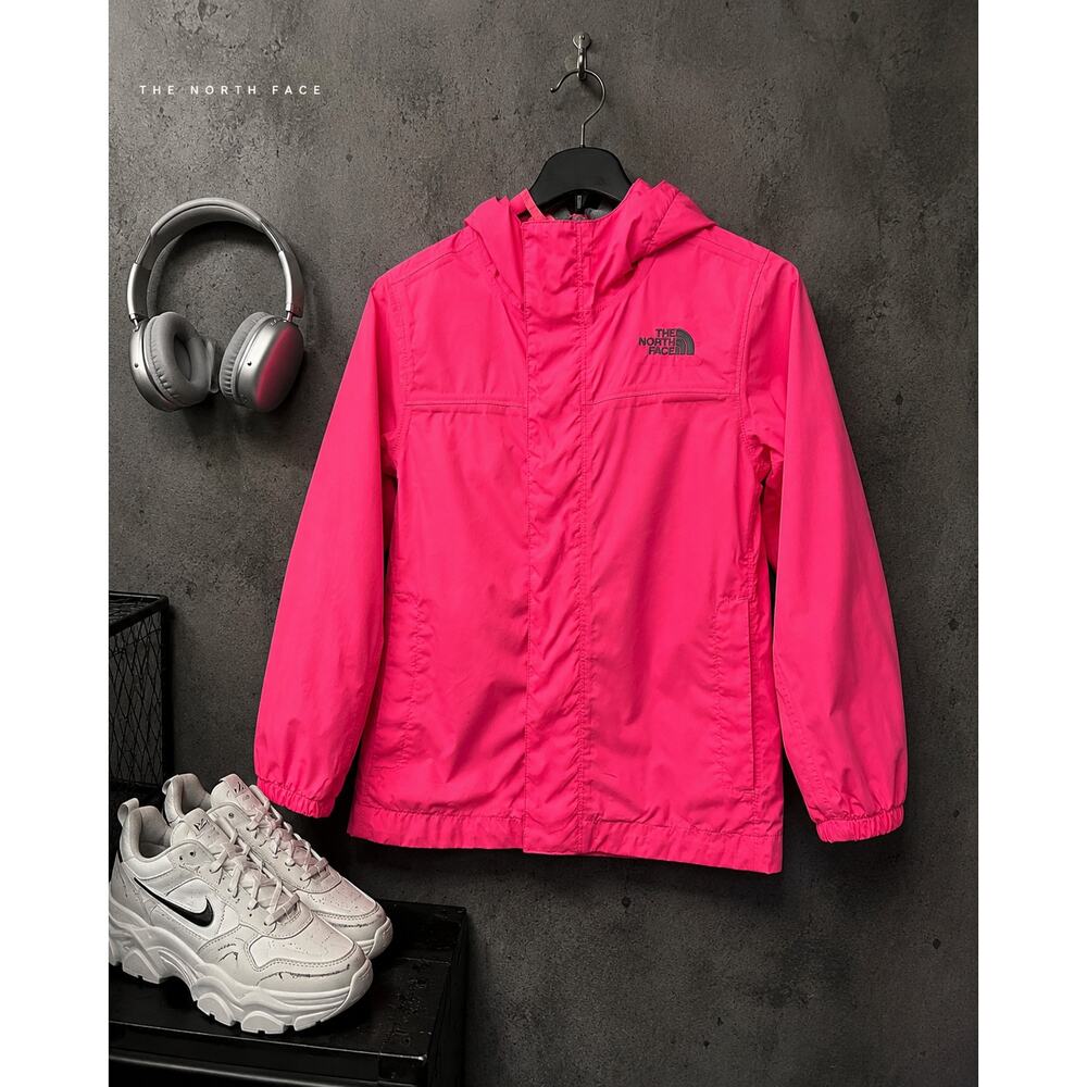 The North Face Girls Pink Hooded Windbreaker Jacket Size S/P 7/8 Lightweight
